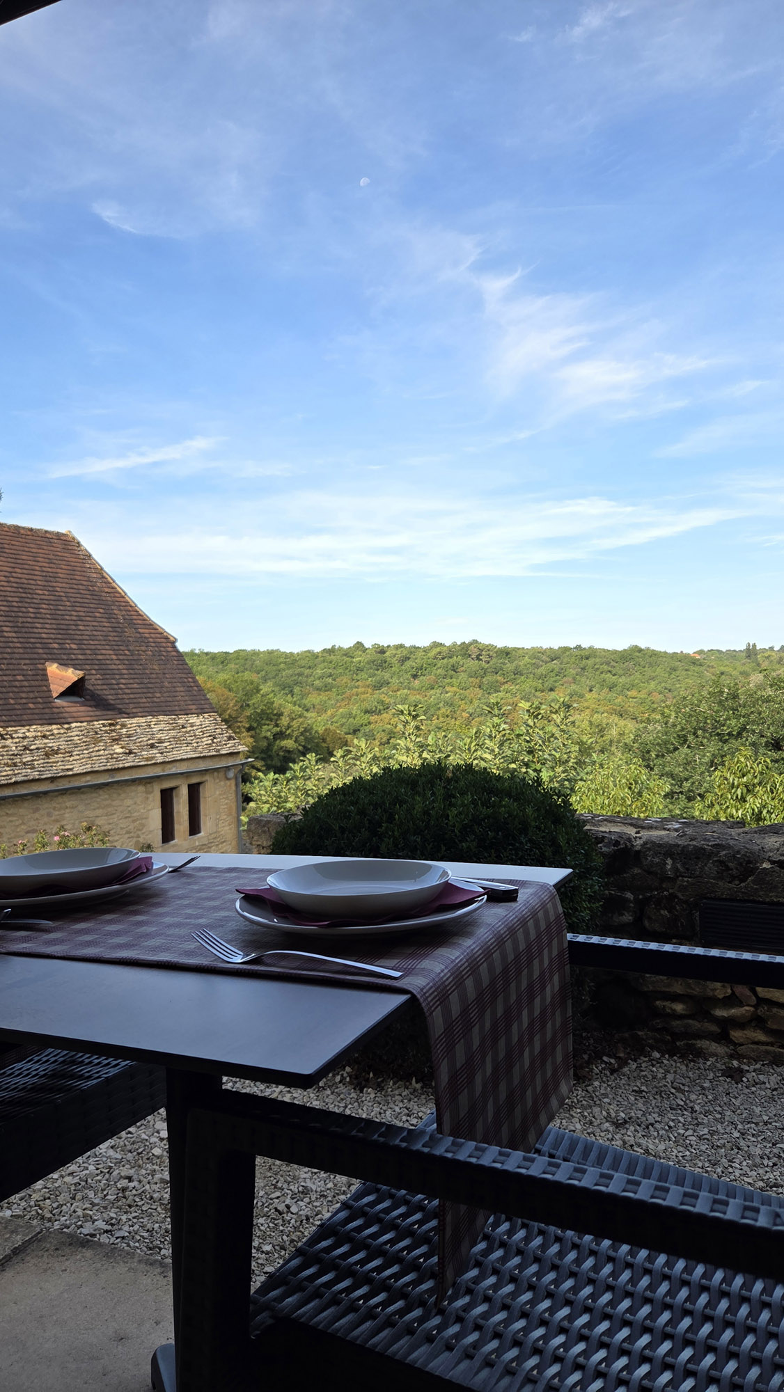 terrasse restaurant vue paysage the black duck perigord 2